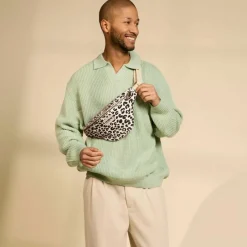 Sac banane Olivia Léopard Ecru