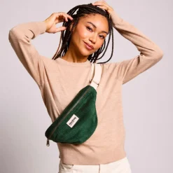 Sac banane Olivia Velours Sapin