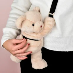 Sac bandoulière Doudou Ours ivoire (30 cm)