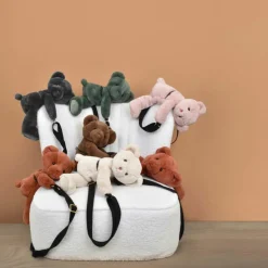 Sac bandoulière Doudou Ours ivoire (30 cm)