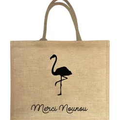Sac cabas Nounou Flamant (personnalisable)