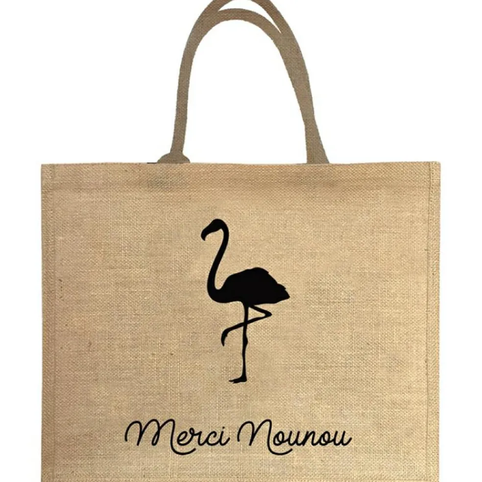Sac cabas Nounou Flamant (personnalisable)