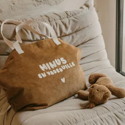 Sac cabas XL velours Minus en vadrouille