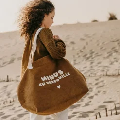 Sac cabas XL velours Minus en vadrouille