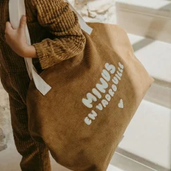 Sac cabas XL velours Minus en vadrouille