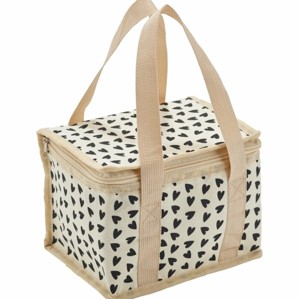 Sac de transport isotherme Cœurs Ecru