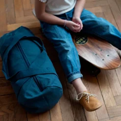 Sac de voyage enfant bleu pétrole (personnalisable)