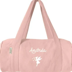Sac de voyage enfant rose poudré (personnalisable)