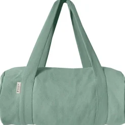 Sac de voyage enfant vert amande en coton (personnalisable)