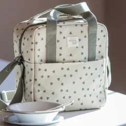Sac isotherme biberons coeurs Poppy Mousse