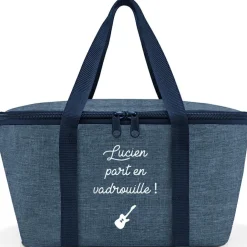 Sac isotherme bleu chiné (29 x 16 cm)