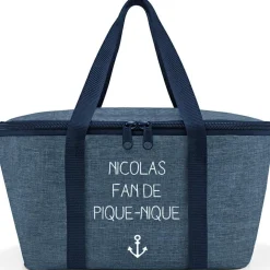 Sac isotherme bleu chiné (29 x 16 cm)