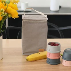 Sac isotherme Canvas gris perle