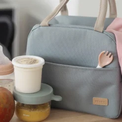 Sac repas isotherme vert sauge