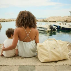 Sac week-end Sorbet citron en coton irisé