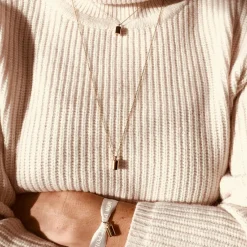 Sautoir personnalisable argenté rhodié