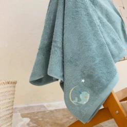 Serviette de bain Baleine Lagon personnalisable (70 x 140 cm)