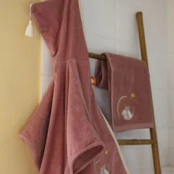 Serviette de bain brique écureuil (70 x 140 cm)