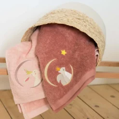 Serviette de bain brique écureuil (70 x 140 cm)