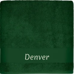 Serviette de bain dino vert forêt personnalisable (70 x 140 cm)