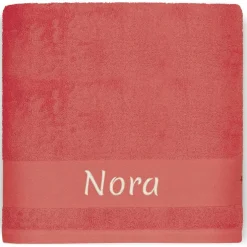 Serviette de bain Faon Fraise personnalisable (70 x 140 cm)