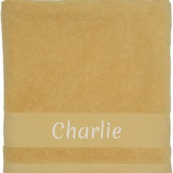 Serviette de bain Girafe Vanille personnalisable (70 x 140 cm)