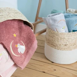 Serviette de bain grise Ours (50 x 100 cm)