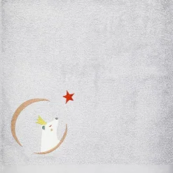 Serviette de bain grise ours personnalisable (70 x 140 cm)