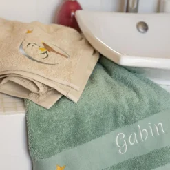 Serviette de bain jaune pâle Daim (50 x 100 cm)