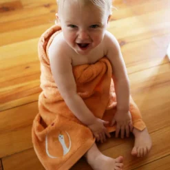 Serviette de bain oie sauvage pêche personnalisable (70 x 140 cm)