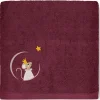 Serviette de bain souris framboise personnalisable (70 x 140 cm)