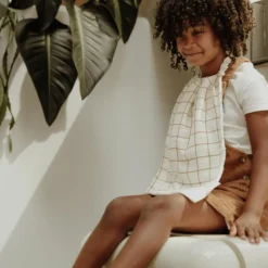 Serviette de cantine Gaze Grands Carreaux