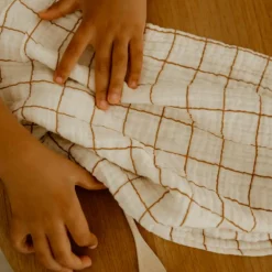 Serviette de cantine Gaze Grands Carreaux