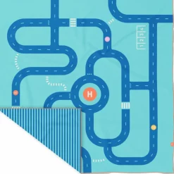 Serviette de plage 2 en 1 Circuit Bleu (180 x 180 cm)