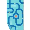 Serviette de plage 2 en 1 Circuit Bleu (180 x 100 cm)