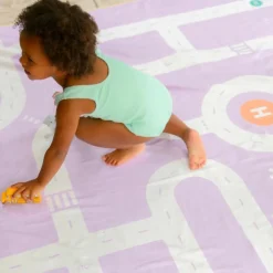 Serviette de plage 2 en 1 Circuit Lavande (180 x 180 cm)