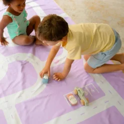 Serviette de plage 2 en 1 Circuit Lavande (180 x 180 cm)