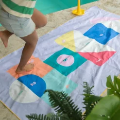 Serviette de plage 2 en 1 Marelle (180 x 100 cm)