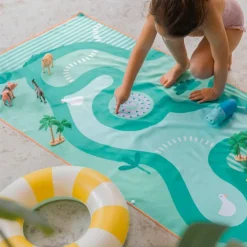 Serviette de plage 2 en 1 Safari (180 x 100 cm)