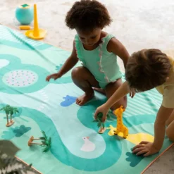 Serviette de plage 2 en 1 Safari (180 x 180 cm)