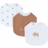 Set 3 bavoirs mousseline Elephants