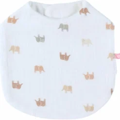 Set 3 bavoirs mousseline Elephants