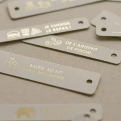 Set accessoires tableau des motivations grège