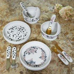 Set bol et cuillère en silicone Dalmatian Dots