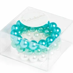 Set bracelets perles Bleu