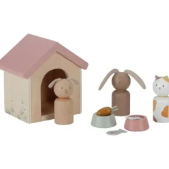 Set d'animaux de compagnie pour maison de poupée