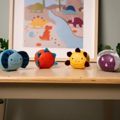 Set de 4 balles doudous Les Doodballs Les Amis Dinos