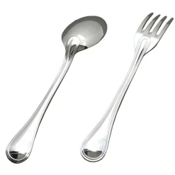 Set de 2 couverts bébé Design personnalisable dans son coffret (métal argenté)