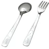 Set de 2 couverts bébé Lapin personnalisable dans son coffret (métal argenté)
