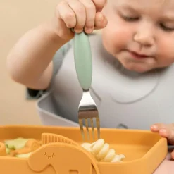 Set de 3 couverts Easy-grip Deer friends Vert